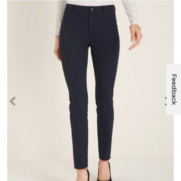 Chico's Pants - NWT Chico's Tech Stretch Slim Ankle Pants - Dark Navy Blue